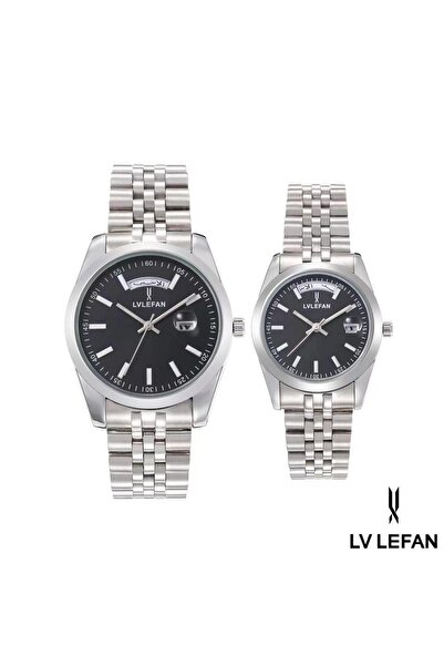 LV LEFAN طقم ساعات رجالي ونسائي من LV LEFAN