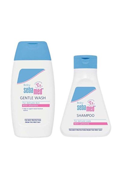 Sebamed Gentle Wash & Shampoo Set for Delicate Baby Skin and Scalp 200 ml + 150 ml (2 pcs)