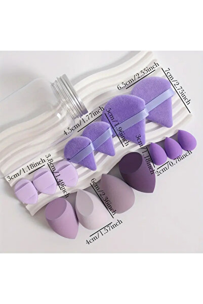 MAQYA KOZMETİK 14 Parça Kavanoz Kutulu Makyaj Sünger Seti