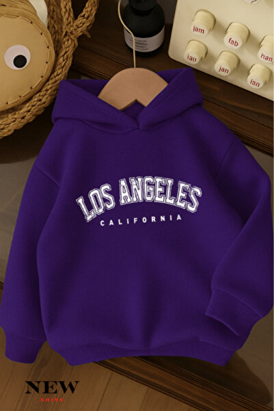 New Shine Παιδικό φούτερ με κουκούλα με στάμπα του Λος Άντζελες