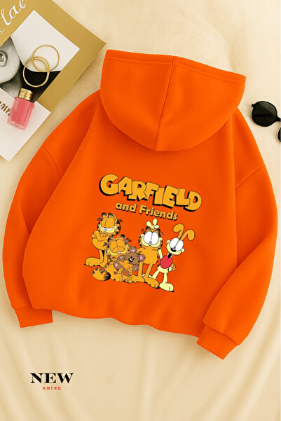 New Shine Παιδικό φούτερ με κουκούλα με στάμπα Garfield