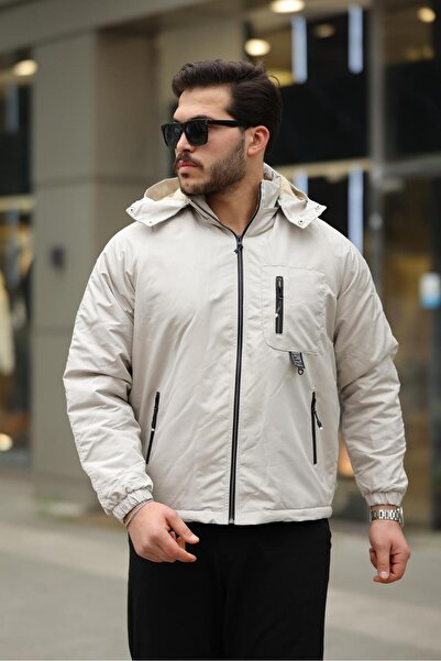 FLUEND MODA Ανδρικό μπουφάν με αποσπώμενη κουκούλα