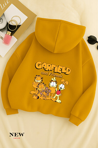 New Shine Παιδικό φούτερ με κουκούλα με στάμπα Garfield