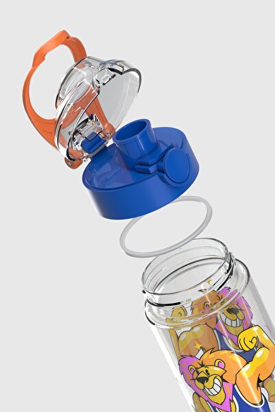 Renga Saga Patterned 500 ml Tritan Children's Water Bottle 912014 Blue