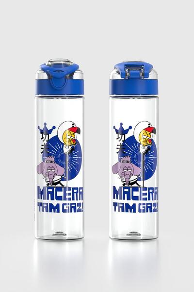 Renga Saga Kral Şakir Patterned 630 ml Tritan Children's Water Bottle 222030 Blue