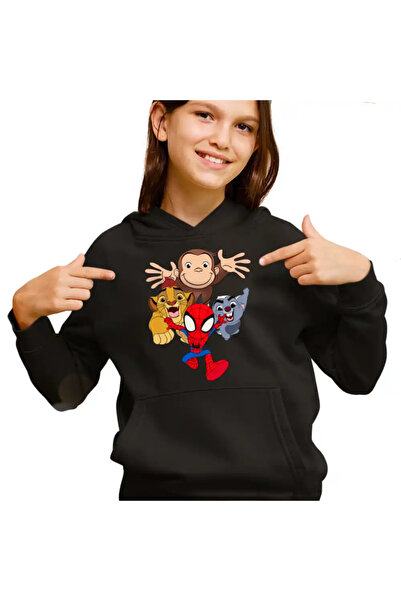 OEM Hanorac Copii Fete Curiosul George Garda Felina Zion Spidey