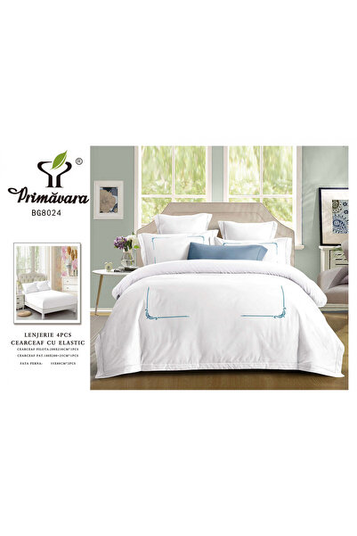 FIONNA.RO Lenjerie Din Bumbac Tip Finet Premium Cu Elastic - Bleu Royal