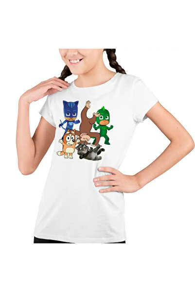 OEM Tricou Copii Fete Curiosul George Eroi Pijama Bingo Tom