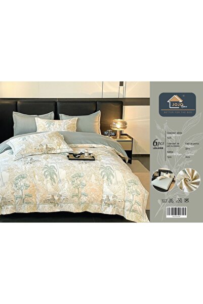 FIONNA.RO Lenjerie Din Bumbac Tip Finet PREMIUM Luxury Cu Elastic - Peisaj