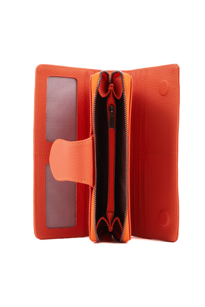 TANGCARF Genuine Leather Women's Wallet | Diva 3219 Orange