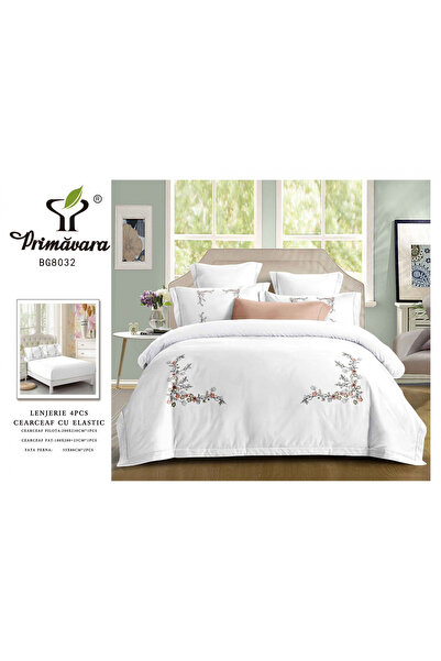 FIONNA.RO Lenjerie Din Bumbac Tip Finet Premium Cu Elastic - Model Floral