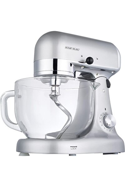 ALSAIF Al Saif Co Elec Stand Mixer with Unique Glass Bowl Size: 5 Liter, Wattage: 1000 Watts, Color: Grey