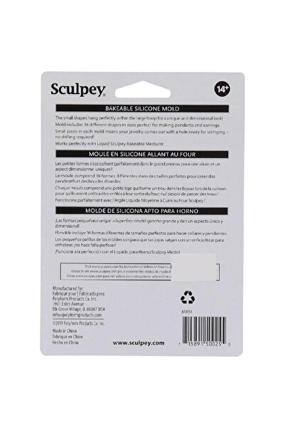 Sculpey Jewelry Oven Safe Silicone Mold Clay Tool