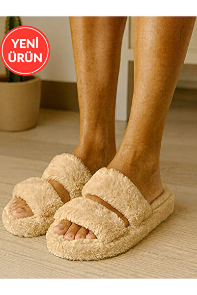 STOCON Papuci de casă pentru femei, pufoși de pluș, confortabili și la modă, papuci de iarnă ușoare, anti-alunecare, STC1144