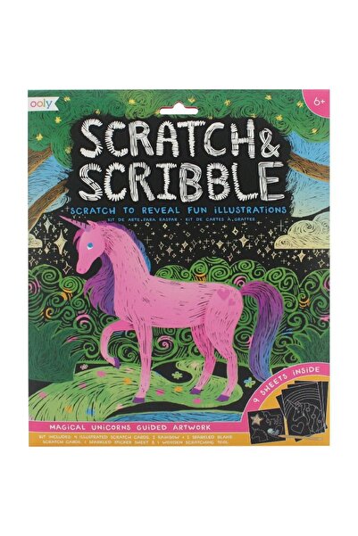 Ooly Scratch & Scribble Magical Unicorns Scribbler