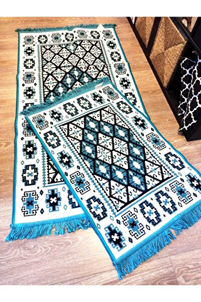 OEM 1+1 Set Woven carpets, double-sided, size 60x90cm+80x200cm H&H303