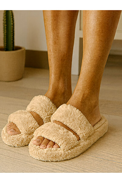 STOCON Papuci de casă pentru femei, pufoși de pluș, confortabili și la modă, papuci de iarnă ușoare, anti-alunecare, STC1144