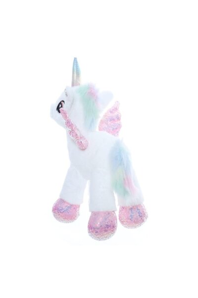 OEM Stuffed Toy, Unicorn with Sound, White, 33 cm