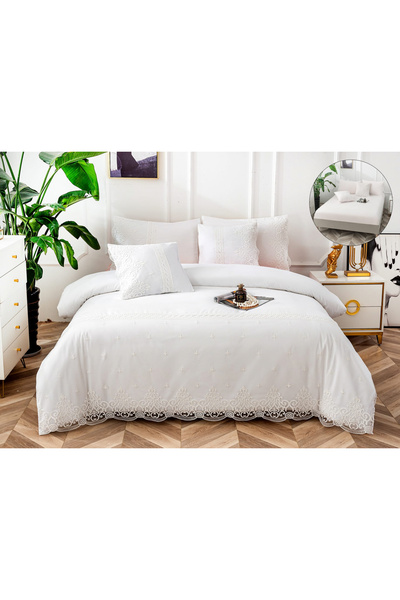FIONNA.RO Fine Cotton Underwear with Lace - White