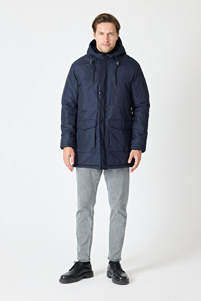 STONCS Чоловіча синя парка з капюшоном