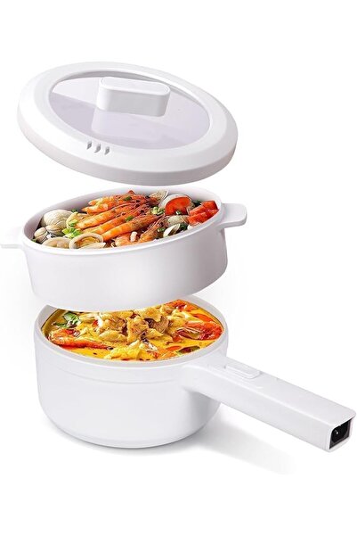 Generic Portable Electric Hot Pot, 800W Mini Cooker with Safety Features