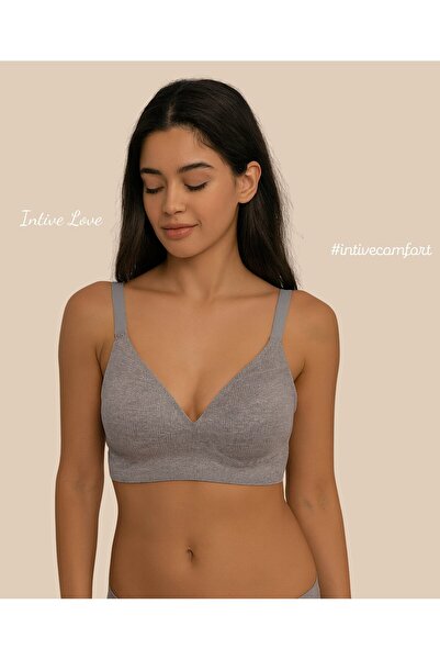 İntive Lingerie حمالة صدر SoftEase بفتحة على شكل حرف V بدون أسلاك، مصنوعة من ...
