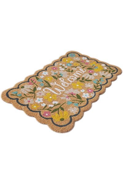 ORCHID WELCOME PRINTED SHAPE DOOR MAT 45X75 CM