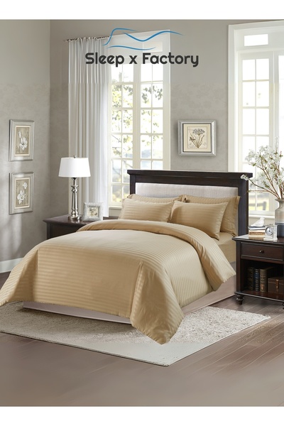 Sleep x Factory Rest Dose Hotel Comforter Set – 5 Pieces – Soft Touch – Duvet 230x180 cm – Fitted Sheet 200x140 cm