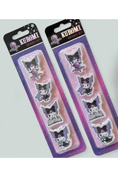 mutluanılarpartievi kuromi 4lü silgi seti