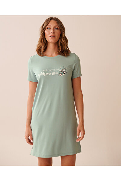 La Vie en Rose قميص نوم فائق النعومة بطبعة الراكون