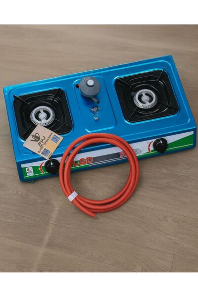 bakraj مسطح غاز 2 عين +منظم +لي + قفيز