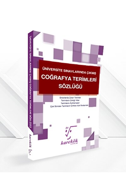 Karekök Yayınları 2025-2026 MÜFREDATVERİ COĞRAFYA TERİMLERİ SÖZLÜĞÜ