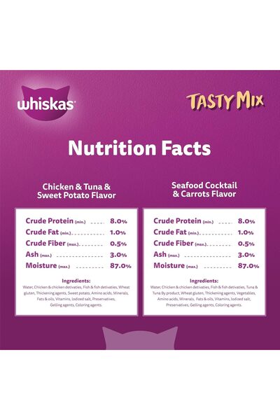 Whiskas Junior Tasty Mix Wet Cat Food Wild & Sea Selection in Gravy, 12 x 70 g