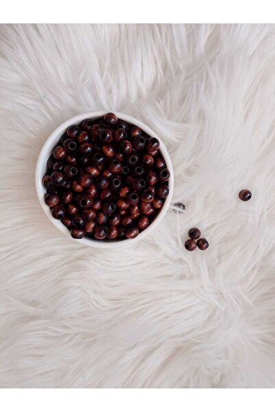 Bevella Macrame Cord Mărgele din lemn maro de 10 mm 50 gr (125 140 bucăți) 3 ...