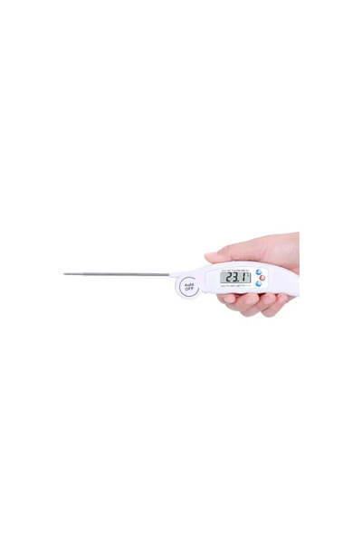 Poro Online Digital food thermometer PO 15, LCD, Foldable, Auto-Off, HOLD function, WHITE