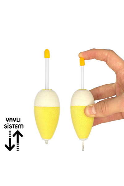 Asyaink Balık Avı için Işıklı Yaylı Eva Şamandıra 50-75 gr - Gece Balıkçılığına Uygun Tüplü Fosfor Takmalı