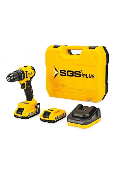SGS AKÜLÜ DARBELİ MATKAP SETİ 20V 45Nm Tork 2*2.0Ah (KÖMÜRSÜZ MOTOR)