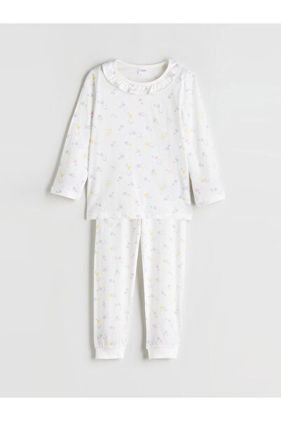 LC Waikiki Sparkling Choices from Shining Store |   Heart Patterned Girls' Pajama Set
