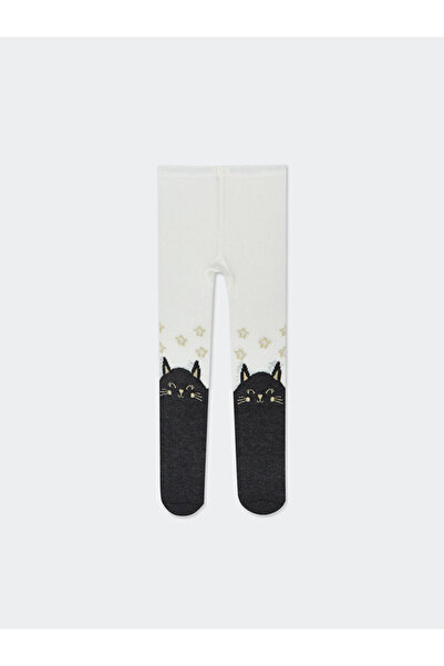 LC Waikiki Sparkling Choices from Shining Store |   Cat Printed Girls' Pantyhose
