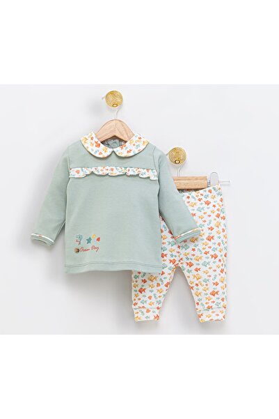 Babydola طقم بولو من القطن الممشط بياقة