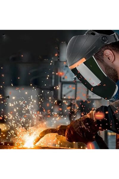 TAFASSELL Professional Welding Helmet with Heat-Resistant and Drop-Resistant Face Shield (Green and Black)