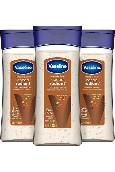 Vaseline Intensive Care Cocoa Radiant Body Gel Oil 200ml (Pack of 3)