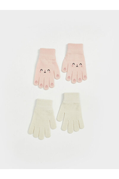 LC Waikiki Create Your Style from Uzg Store |   Printed Baby Girl Gloves 2-Pack