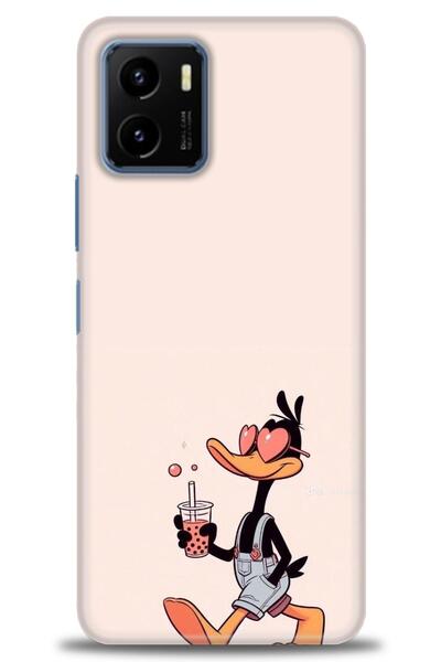 Rulet Aksesuar جراب سيليكون متوافق مع هاتف Vivo Y15S HD مطبوع + واقي شاشة سير...