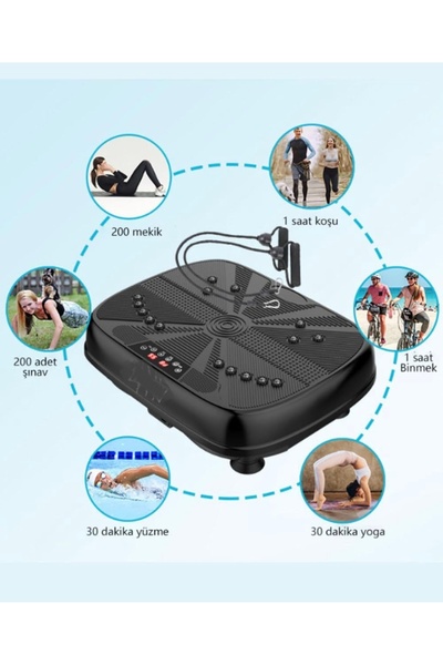 ErginGroup Kumandalı VıbroFitto Plate Titreşimli Kol Bacak Bel Ayak Göbek Eritme Masaj Egzersiz Aleti