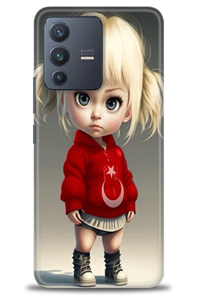 Rulet Aksesuar حافظة سيليكون متوافقة مع هاتف Vivo V23 5G HD مطبوع + واقي شاشة...