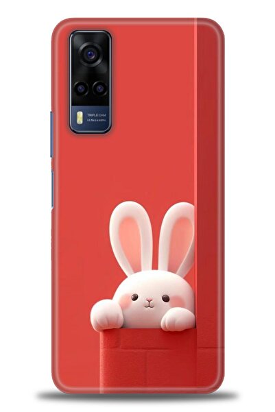 Rulet Aksesuar جراب سيليكون متوافق مع هاتف Vivo Y53S HD مطبوع + واقي شاشة سير...