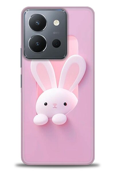 Rulet Aksesuar جراب سيليكون متوافق مع هاتف Vivo Y36 HD مطبوع + واقي شاشة سيرا...