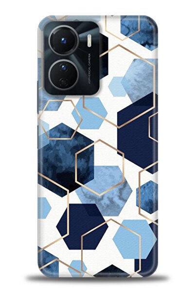 Rulet Aksesuar جراب سيليكون متوافق مع هاتف Vivo Y16 HD مطبوع + واقي شاشة سيرا...