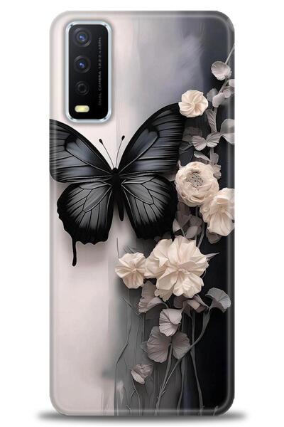 Rulet Aksesuar جراب سيليكون متوافق مع هاتف Vivo Y11S HD مطبوع + واقي شاشة سير...